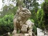 Estatua china del perro guardián