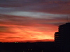 puesta de sol en la ciudad