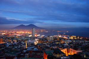 la puesta del sol - Bahía de Nápoles
