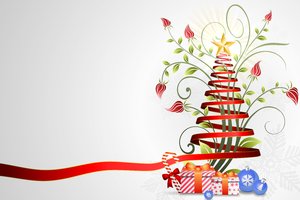 floral cinta árbol de navidad
