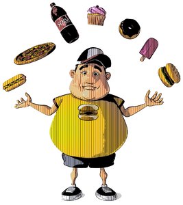 el sobrepeso y la dieta: 