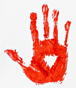Bloody Hand Print: 