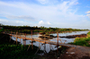 puente de madera sobre el mekong